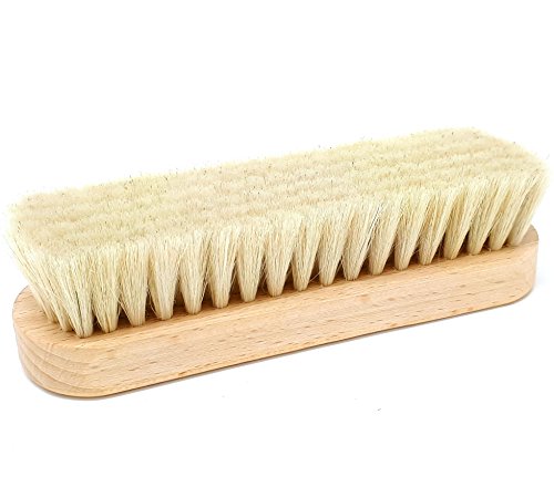 DELARA Brosse en Poils de chèvre, Brosse à polir en Poils de chèvre Blancs, Doux et denses pour Un Polissage particulièrement Doux et Un Brillant Parfait