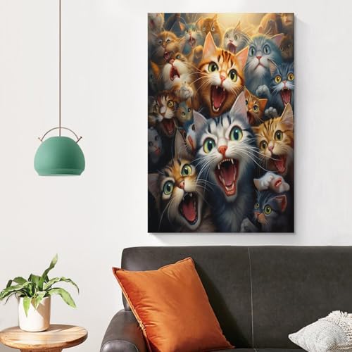 Impression toile chat moderne décoration murale pour un intérieur chaleureux