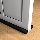 Under Door Draft Stopper 36' Cutable Double Sided Under Door Sweep for Bottom of Door Blocker Reduce Noise,Cold Air,Light,Dust,Smoke,Odor,Soundproof Door Draft Blocker