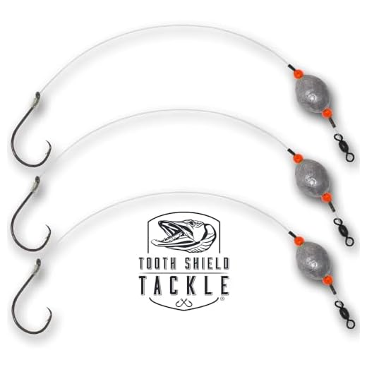 3 Pack Carolina Drum Rig Rigs Redfish Rig Catfish [80lb Fluorocarbon - 8/0 VMC Circle Hook] 3oz Weight