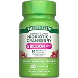 Nature's Truth Probiotics for Women | 5 Billion CFUs Daily | 40 Vegetarian Capsules | with Cranberry | Non-GMO & Gluten Free | No Refrigeration Needed