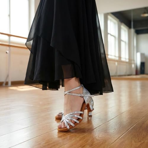Image of MSMAX Women's Practice Ballroom Dancing Shoes Indoor Performance Latin Dance Shoes for Woman