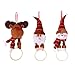 TOPBATHY 3pcs Ornamenti ad Anello per Asciugamano per Bambola di Natale Peluche Pupazzo di Neve Pupazzo di Neve alci Bambola Appeso portasciugamani di Natale per la Decorazione Domestica di Natale
