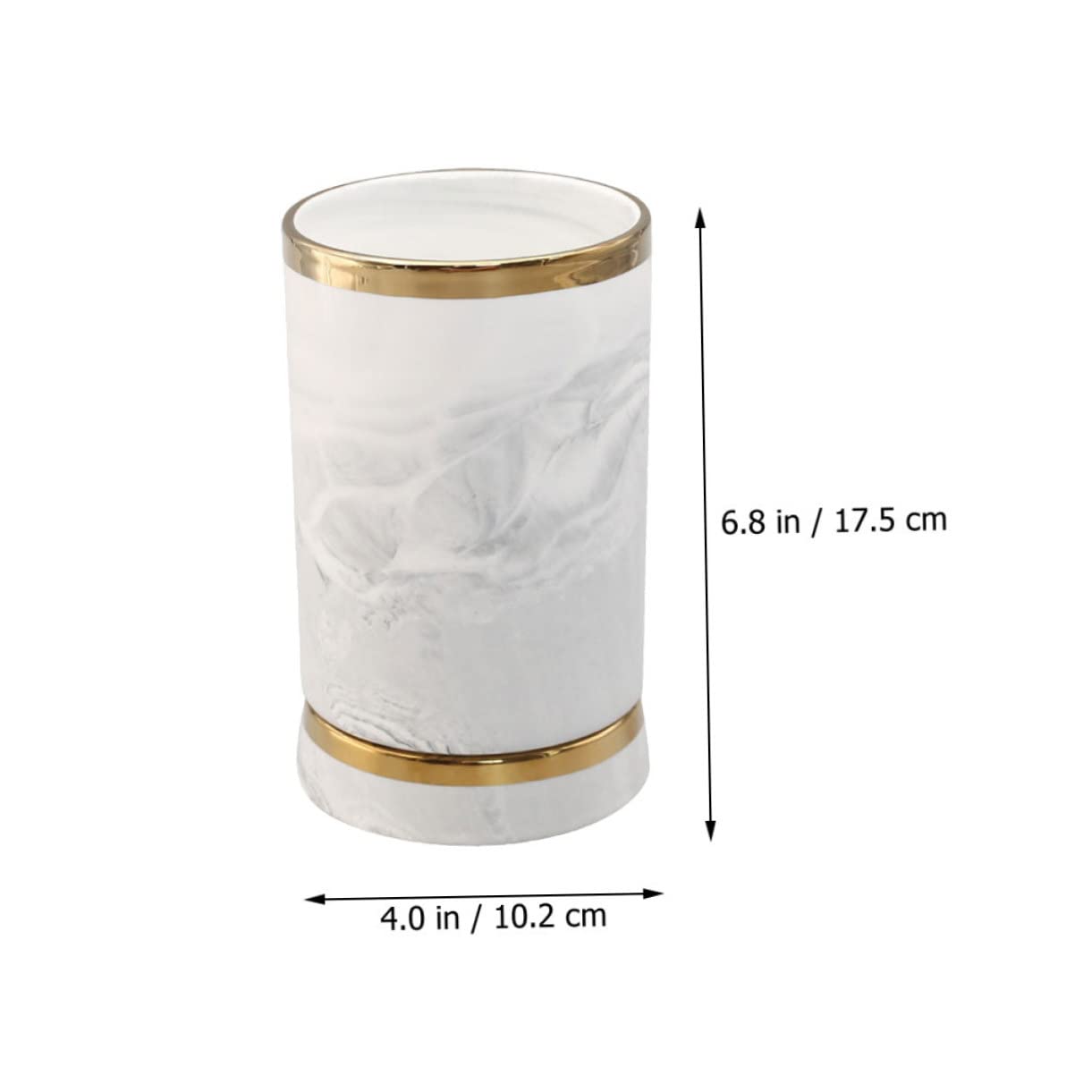 Portautensili da Cucina Porta Bacchette e Posate Moderno in Ceramica Finitura Effetto Marmo Design Decorativo , per Conservare Utensili in Cucina