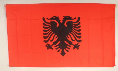 Flagge Fahne ca. 90x150 cm : Albanien Albanienfahne Nationalflagge Nationalfahne