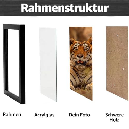 Bilderrahmen Estancia aus schwarzem Holz 30×40 cm