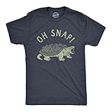 Mens Oh Snap T Shirt Funny Sarcastic Snapping Turtle Joke Tee for Guys Funny T Shirts Cool Animal Short Sleeve Novelty Tees for Guys Navy XL