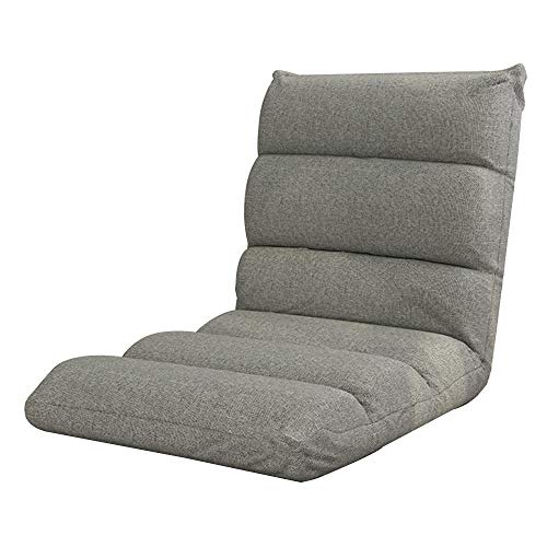 Silla de suelo ajustable con respaldo, sofá de meditación extraíble y lavable, diseño plegable para dormitorio y balcón, 5 posiciones reclinables para máxima comodidad