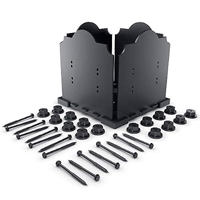 OZCO 56605 Laredo Sunset 10X10 Post Base, (1 per Pack) , Black