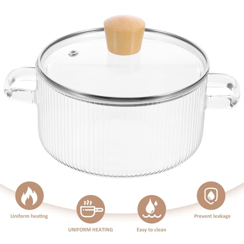 Casserole en verre anti-débordement à cuisson uniforme 1350ml - 3