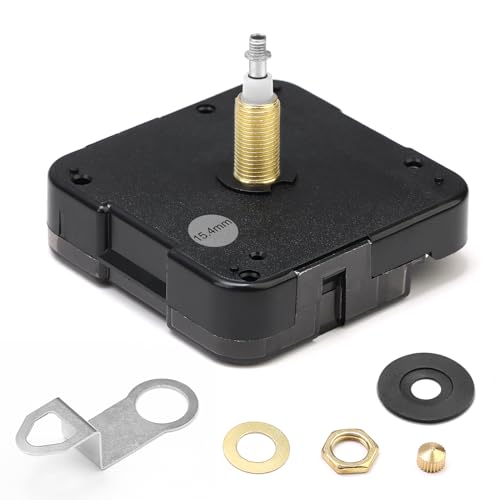 YENOVO Quartz Clock 12888 Movement Replacement Set, Battery Operated Axis Shaft High Torque Clock Parts Suitable for Wall Clock Motor Repair Parts and DIY (Shaft 28mm - Thread 15.4mm) by YENOVO - Used condition - US$7.83