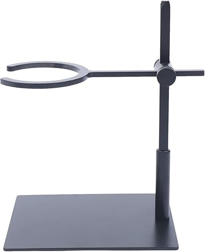Estación de café para verter sobre el soporte, soporte ajustable de aluminio negro para conocedores del café, amantes del café para la mejor