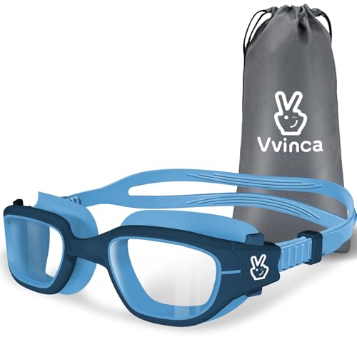 Image of Vvinca Kids Swim Goggles, Swimming Goggles for Kids 3-14 Anti-Fog UV Protection No Leak Pool Glasses for Boys Girls