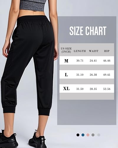 Taiyin 5 Pack Women's Ultra Soft Lounge Capri Joggers Sweatpants with Pockets for Athletic Running Yoga Workout Lounge Pants2