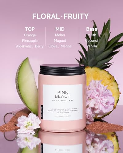 M&Sense MSS601 PINKBEACH L Pink Beach Jar Candle thumb #1