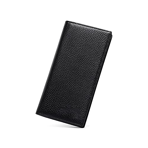 Womens wallet Women's Wallets Genuine Leather Card Holder Phone Pocket Female Long Clutch Bags For Women Ladies Hasp Wallets(Black)