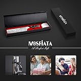 MOSFiATA Nakiri Knife 7inch, Professional Japanese Chef's Kitchen Knives, High Carbon German Stainless Steel Sharp Cooking Knife, Multipurpose Meat Vegetable Chopping Knife Set with Finger Guard Gift - Image 6