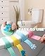 TPZORJX 4teiliges Toilettensitz Stoßfängerset,Toilettensitz Pufferset zum Einstecken,Toilettensitz Pufferpolster,Toilettensitz Puffer,selbstklebender Ersatz,Wird mit 2 Toilettendeckelhebern geliefert