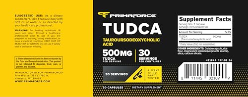 Primaforce TUDCA 500mg Capsules