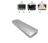 EZDIY-FAB M.2 Enclosure USB 3.1, USB-C Gen2 M2 SSD External Enclosure Case with Type C + Type A Cable, NGFF SATA Based Key,Solid State Drive Adapter as External Hard Drive,Support 2230 2242 2260 2280