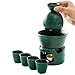 GDLQ Sake Set, 7 sztuk Japoński Sake Zestaw z cieplejszą Garnką i Candle Piec, Ceramic Malachite Green Glaze Glass Glass Glass Set For Cold Sake, Ciepłe Sake, Shochu and Tea