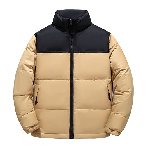 Veste d'hiver en duvet de canard Legou courte et kaki pour les matins froids