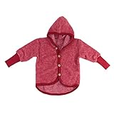 engel wollfleece jacke 98/104 Flauschig weicher Fleece Stoff aus 60% Schurwolle (kbT) und 40% Baumwolle (Bio).
