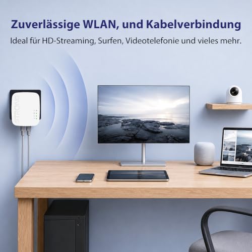 STRONG AV600 Powerline WLAN Kit, WiFi 300 Mbit/s, 2 Ethernet LAN-Ports – Ansicht 3