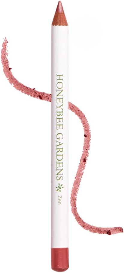 Honeybee Gardens Irresistible Warm Pink Lip Liner Pencil,Zen (warm pink) Ultra-Soft Yet Weightless On Lips - Gluten Free, Vegan, Cruelty Free, Paraben Free