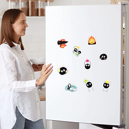 Pounchi Soot Sprites Cute Magnet （9 Pack） Funny Magnet Bumper Office Cabinets Decoration Fridge Metal Magnet Flexible Reuseable Magnetic Vinyl #TOP3