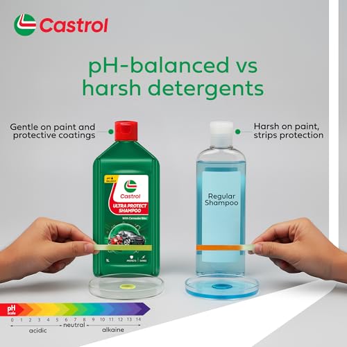 Image of Castrol Ultra Protect Car /Bike Shampoo (100 ml) | pH-Balanced Wash with Carnauba Wax | Deep Clean, Rich Foaming, Streak-Free Shine | Safe on Paint & Coatings | Water-Repellent Finish