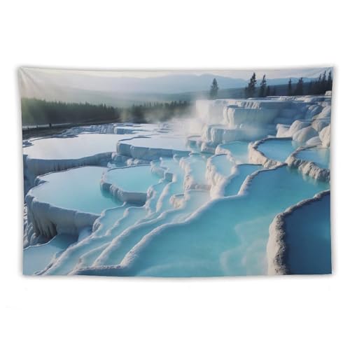Tapisserie Pamukkale romantique decoration murale voyage pour s'evader de chez soi