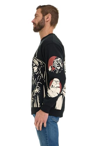 Image of STAR WARS Men's Darth Vader Stormtrooper Split Fleece Sweatshirt with Embroidery