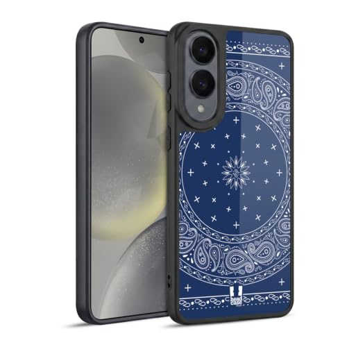 Coque Samsung S25 Edge motif bandana bleu Head Case Designs en gel renforcé antichoc