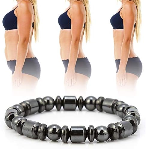 HURRISE Slimming Bracelet, Health Care Bracelet, to Relieve Pain, Fatigue, Lose Wight, Body Slimming, Decent, Elegnant and Fashinable Design, Great Gift for Lady, 0.8*20cm, Magnet, Black