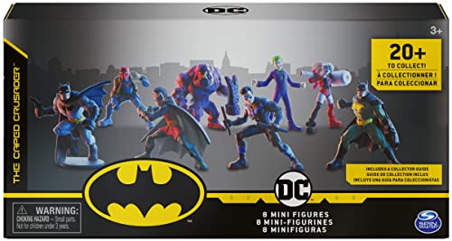DC Comics Batman, 2-inch Scale 8-Pack of Collectible Mini Batman Action Figures (Amazon Exclusive), for Kids Aged 3 and up