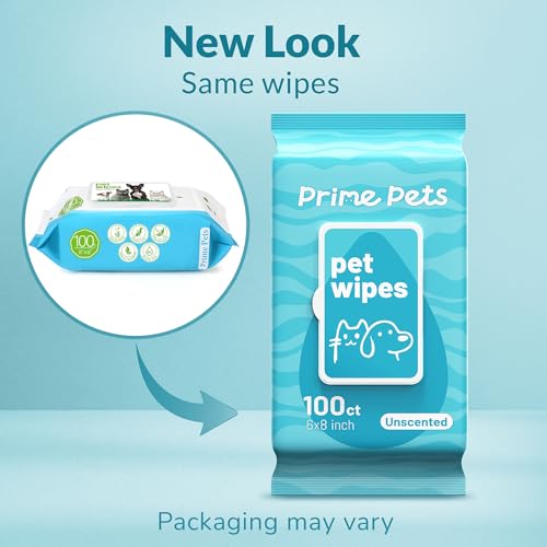 PrimePets Feuchttücher Hund, 3×100 Stück, Katzen Feuchttücher, Unparfümiert – Ansicht 8