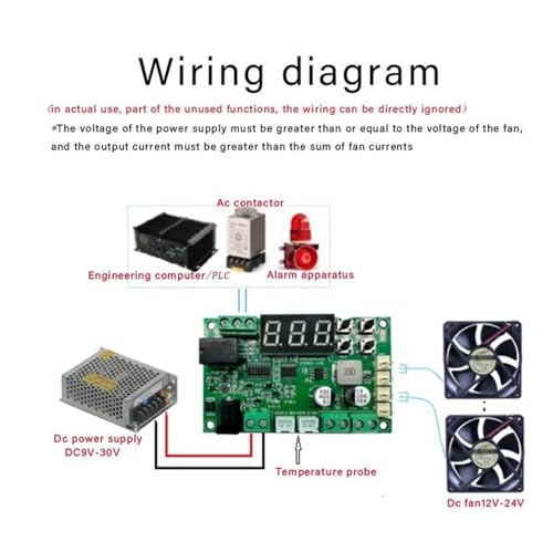 Placa controladora de velocidad de ventilador DC12V regulador temperatura 4 cables 6