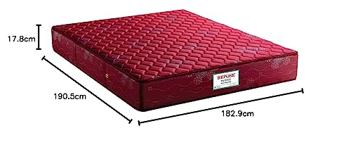 Image of Repose Eyelidz Bonnell Spring Mattress with Durable Open-Coil System for Firm Support, King Size (75x72x7 Inches), Enhanced Airflow & Pressure Relief - Affordable, Long-Lasting Comfort