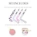 Dodo Babies Pacifier Clip Set of 4 with Case - 5-Piece Set Purple, Pink & White - Universal Holder for Pacifiers & Teethers - Metal Clips for Baby Girls