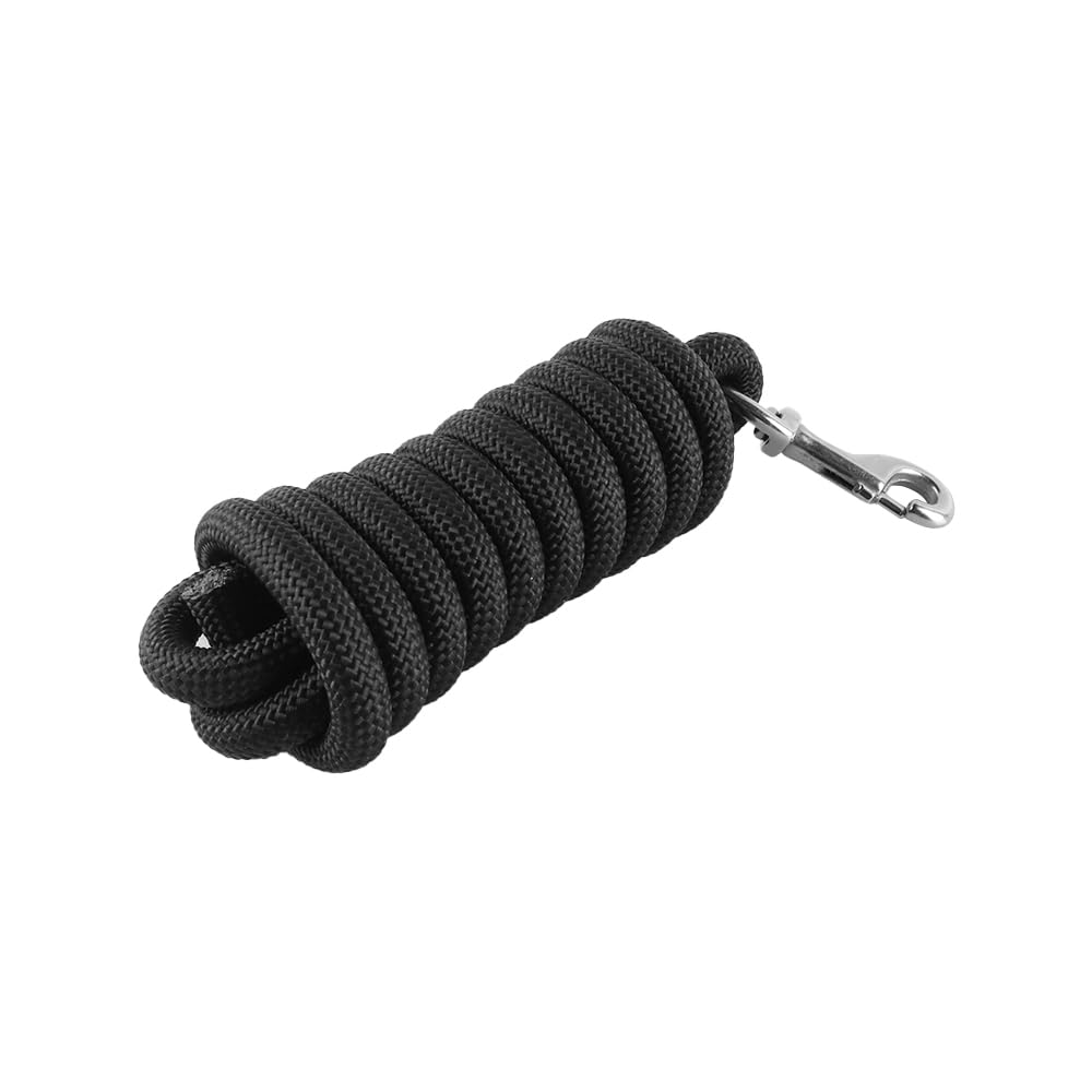 Ieron Equestrian Reins Full Braided Bolt Ropes Training Black Rope for Horses Equestrian Ropes - Image 2