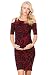 My Bump Women's Cold Shoulder Fitted Maternity Dress W/Side Ruched (Medium, Burgundy/BLK DM)