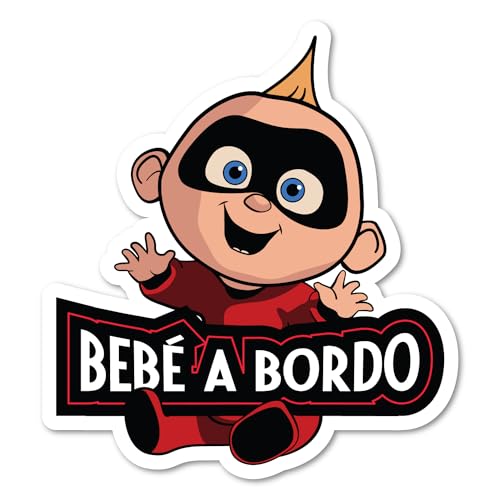 Autocolante carro bebé a bordo jack 15 x 15 cm vinil fácil de colar, bebé a bordo, autocolante carro, camião, autocaravana (cor)