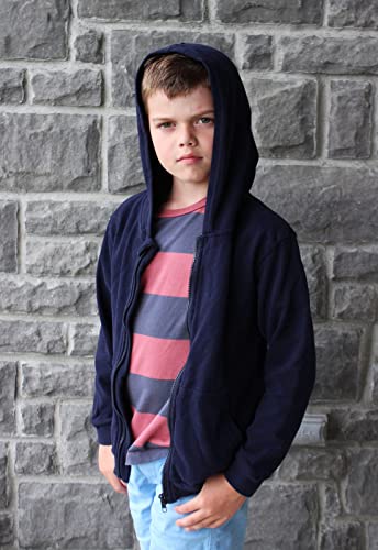 Unifaco Boys Uniform Hoodies Size 10-12 Navy Blue Lightweight Jacket Hooded Sweatshirts Outdoor Sports Tracksuits With Pockets #TOP3