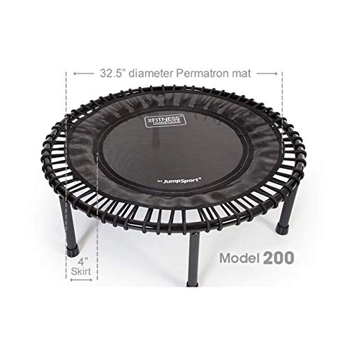 Jumpsport 200 In Home Cardio Fitness Rebounder - Durable Silent Bounce Mini Trampoline With Premium Bungees, Workout Dvd, And Online Access To Video Workouts - Safe And Gentle On The Body #TOP5