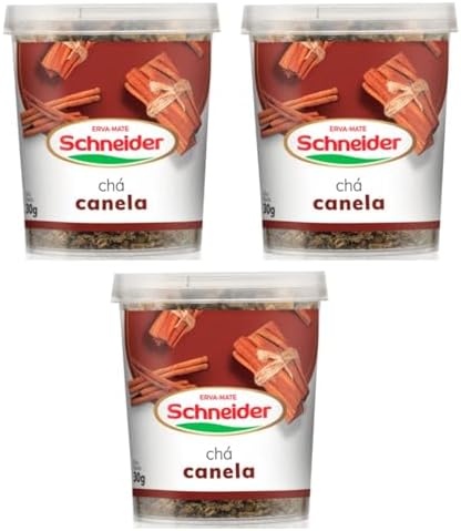 Chá Canela Casca Kit 3 Potes 30g Cada Schneider
