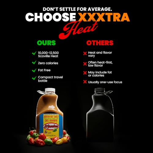 Image of El Yucateco XXXtra Hot Habanero Sauce, 4 fl oz (Half Gallon) | Authentic Mexican, Chile Habanero, Extra Heat, Imported from Mexico