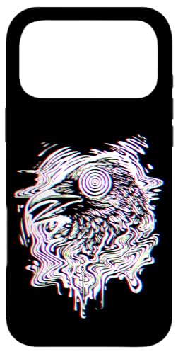 Hypnotic Glitch Raven Trippy Vaporwave �e�N�m���C�u EDM �X�}�z�P�[�X iPhone 17 Pro Max �p