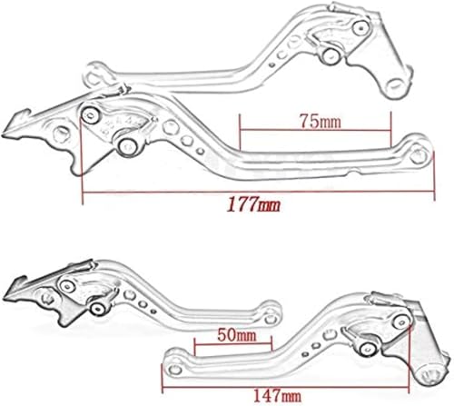 HZlailai Für Z750 2004-2006 2005 Kurze Kupplungshebel Bremse Einstellbare Griffhebel Motorzubehör Teile Motorrad TItanium