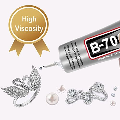3.7oz B7000 Rhinestone Clear Glue for Jewelry Making, 110 ml Multipurpose Adhesive Jewlery Glue for Fabric, Tumblers, Rhinestones DIY Crafts, Nail Art, Makeup, Shoes, Cell Phones, Tablet, Wood — view 7